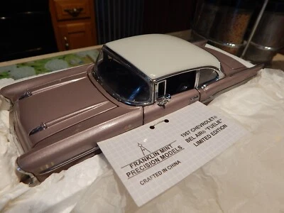 РЕДКИЙ НИЗКИЙ NO154/2500 1957 Chevy Belair Fuelie Hardtop, Lmtd Ed, Franklin Mint, ЧИТАЙТЕ - Изображение 1 из 4