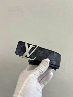 Louis Vuitton LV Initial Reversible Belt Damier Graphite Leather Black 38/95 - Image 1 of 4