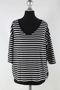 Marc cain Sports Pullover Gr.N6 44 XL Baumwollmischung schwarz/weiß Top Zustand - Bild 1 von 8