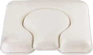 Commode Seat Cushion, White U Shape Padded Cushion for Bedside Commodes, Chai - Picture 1 of 7