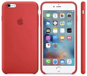 Apple Mky32zm/A Silicone Étui / Housse pour IPHONE 6 & 6S - (Produit) Rouge - - - Photo 1 sur 8