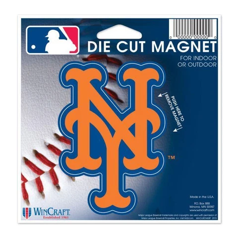 New York Mets 4.5" x 6" Die Cut Logo Magnet [NEW] MLB Car Truck Fridge Auto Cover