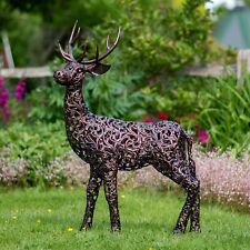 Garden Animal Sculpture Deer handcrafted filigree bronze metalwork Decorations
