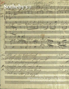 SOTHEBY’S Music Continental Books Medieval Renaissance Manuscripts Catalog 2018 - Imagen 1 de 1