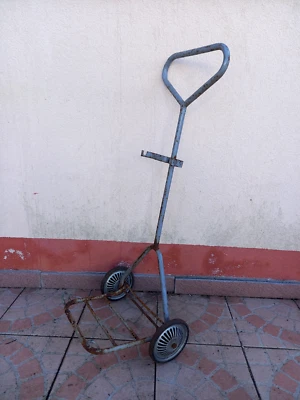 ancien petit chariot diable 2 roues vintage EN MAIN PROPRE. - Photo 1/4