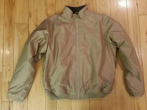 CHAPS MENS FULL ZIP JACKET COAT KHAKI BROWN NWOT SIZE XL POLYESTER LINED - Picture 1 of 3