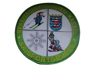 Polizei-Aufnäher    Bereitschaftspolizei Kassel Skisportgruppe ca 12,5 cm - Picture 1 of 1
