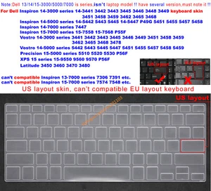 Keyboard Skin Cover for Dell XPS 15-9550 9560 9570 P56F Precision 5510 5520 5530 - Picture 1 of 10