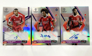 2022-23 Topps Finest UCL Benfica David Neres Goncalo Ramos Moreira Jr. Auto Lot