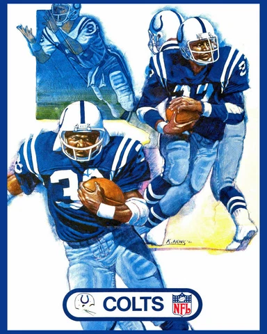 NFL Colts Wall Art from 1982 Kellogg's Poster - 8x10 Color Photo Cover