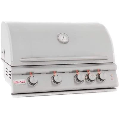 Blaze Built-In Gas Grill with Lights, 32" - Stainless Steel Cast Burners - Image 1 of 4