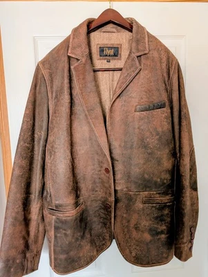 Flynt Leather Blazer, Tweed wool lining, Men's size 46R - Image 1 of 2