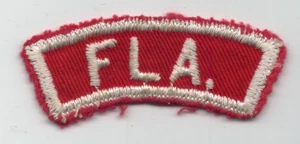 Vintage Florida Boy Scout Community State Strip Patch 1960s Red & White BSA - Picture 1 of 2