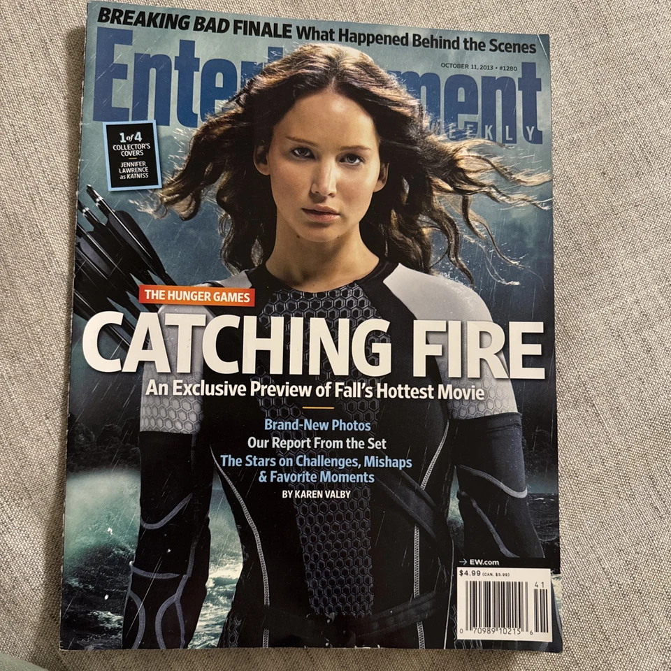Entertainment Weekly Magazine 10/11/2013 Cover 1 Catching Fire JENNIFER LAWRENCE - Image 1 of 1