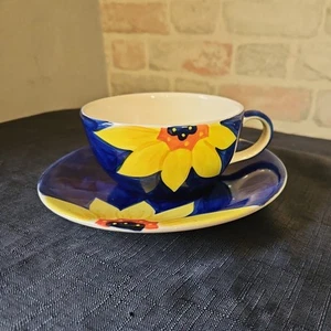 Hand Painted Whittard Of Chelsea Sunflower Cup and Saucer - Picture 1 of 10