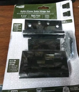 National Hardware N342-592 Black Extra Heavy Auto-Close Gate Hinge Set 3-1/2 in. - Picture 1 of 4