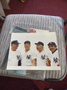 MICKEY MANTLE real Kodak photos w/ YOGI BERRA / WHITEY FORD / BOB LEMON MLB Off - Picture 1 of 5