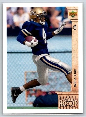 1992 Upper Deck #7 Willie Clay Detroit Lions Rookie - Image 1 of 2