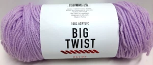 Big Twist Yarn SOFT PURPLE #4 Med 6 oz 380 Yd Acrylic - Picture 1 of 5
