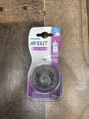 Philips AVENT Natural Bottle Nipple Medium Flow Nipple 3M+ New - Image 1 of 3