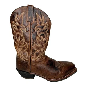 Laredo Breakout Rust/Brown Square Toe Leather Western Cowboy Boots Mens Sz 12D - Picture 1 of 11