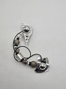 Broche abstraite artisanale moderniste vintage - Photo 1/17