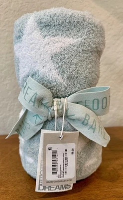 Barefoot Dreams Acogedora Elegante Sueño Bebé Manta de Recepción 30x30 Aqua Ice/White Star Foto 1 de 4