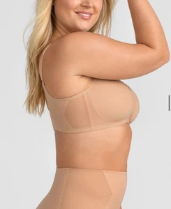 Honey Love Liftwear Crossover Wireless Bra in Sand - Size 1X - Picture 1 of 6