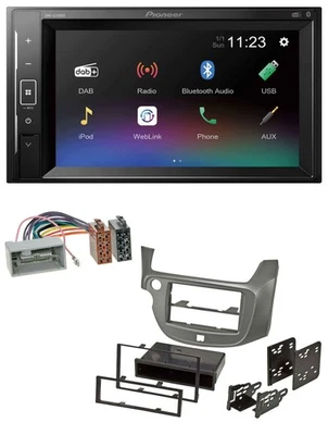 Pioneer DAB MP3 2DIN Bluetooth USB Autoradio für Honda Jazz ab 09 silber - Bild 1 von 4