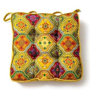Boho Velvet Chair Seat Cushions for Kitchen Dining Room Chairs Printed Chair ... - Picture 1 of 7