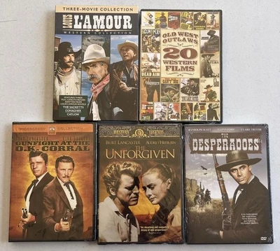 Western Movie DVD Lot All Brand New Sealed Classic Cowboy Films Bundle Wild West Foto 1 de 4