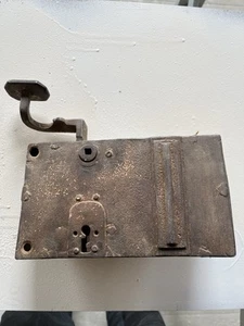 Kastenschloss Antik Alt Drücker - Bild 1 von 8
