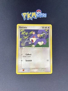 Juego de cartas coleccionables Pokémon Rattata EX rojo fuego y verde hoja 77/112 LP regular. - Imagen 1 de 3