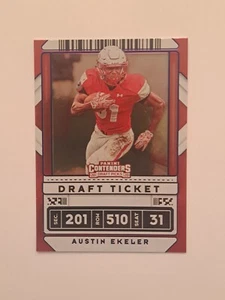 2020 Panini Contenders Draft Picks Draft Ticket Blue Foil Austin Ekeler #7 - Imagen 1 de 7