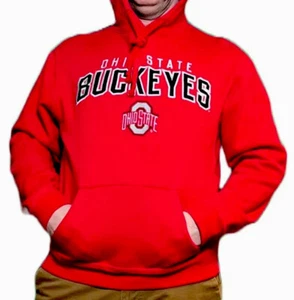 The Ohio State University Buckeyes Scarlet and Gray Hoodie Sweatshirt Men XL - Picture 1 of 9
