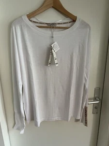 comma CASUAL IDENTITY T-Shirt Gr. 42 weiß mit beige / braunem Schriftzug NEU ! - Bild 1 von 12