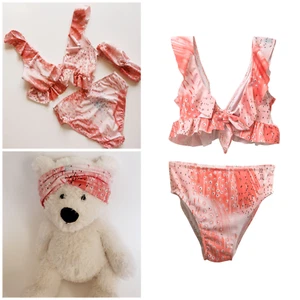 Girls Swimwear Two In a Castle Ruffle 3pc Bikini Set Size 10 - Picture 1 of 7
