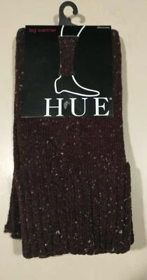 NUEVO, Calcetín Calentapiernas Tejido Acanalado Suave Marrón Moteado, Diseño Tejido con Cable Foto 1 de 2