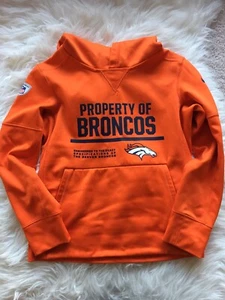 Property Of Broncos Orange Hoodie Size 8  - Picture 1 of 6