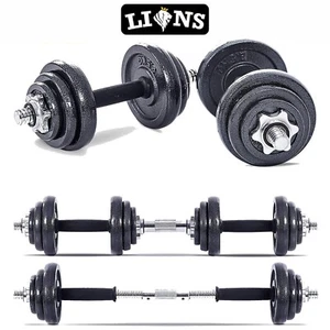 20kg Cast Iron Dumbbell Set Gym Free Weights Biceps Gym Workout Training Fitness - Picture 1 of 11