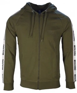 MOSCHINO Zip Hoodie Tape Logo Sleeves - Picture 1 of 2