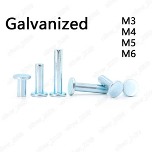 Remaches de cabeza plana de acero galvanizado M3 M4 M5 M6 - Imagen 1 de 5