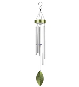 Hängende Solarleuchte Windspiel mit Acryl grün Blattklatsche - präzise abgestimmt - Bild 1 von 3