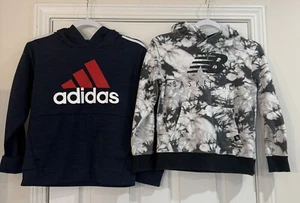 Bundle of 2 Hoodies Youth 10-12 Adidas & New Balance - Picture 1 of 4