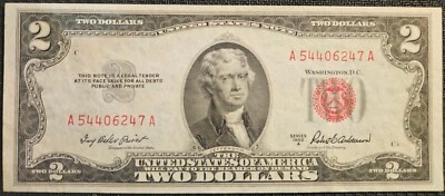 1953-A $2 US Note, Small, Fr-1510, CU-60 - Image 1 of 2