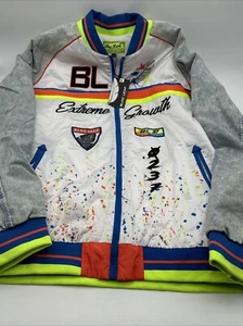Black Leaf-Riding Fresh Bomber Jacket 2XL - Picture 1 of 7