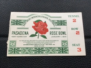 1941 NEBRASKA STANFORD ROSE BOWL COLLEGE FOOTBALL GAME TICKET STUB CORNHUSKERS - Picture 1 of 2