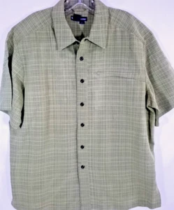 5.11 Tactical-Mens Short Sleeve Button Down Shirt-Large-Green-Casual-Zip Pocket - Picture 1 of 7