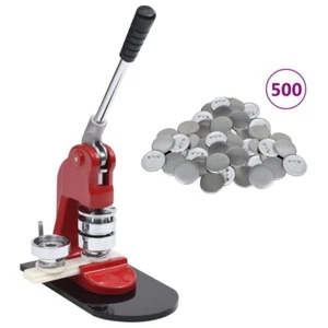vidaXL Badge Button Maker with approx 500 pcs Pinback Button Parts 44 mm - Picture 1 of 5