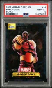 2024 Marvel Sapphire BARON ZEMO BLACK /10 PSA 10 *RARE* - Picture 1 of 2